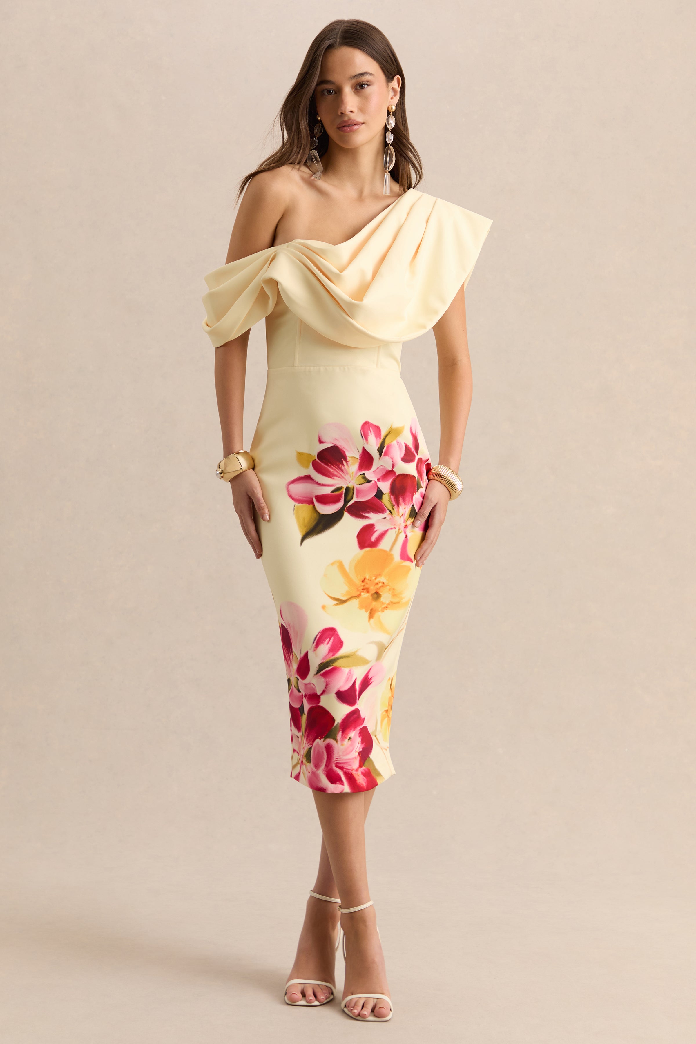 one-shoulder midi dress Xscape Women's Sleeveless Metallic - Sage The fabric has stretch Baltic Born Womens Brisa One