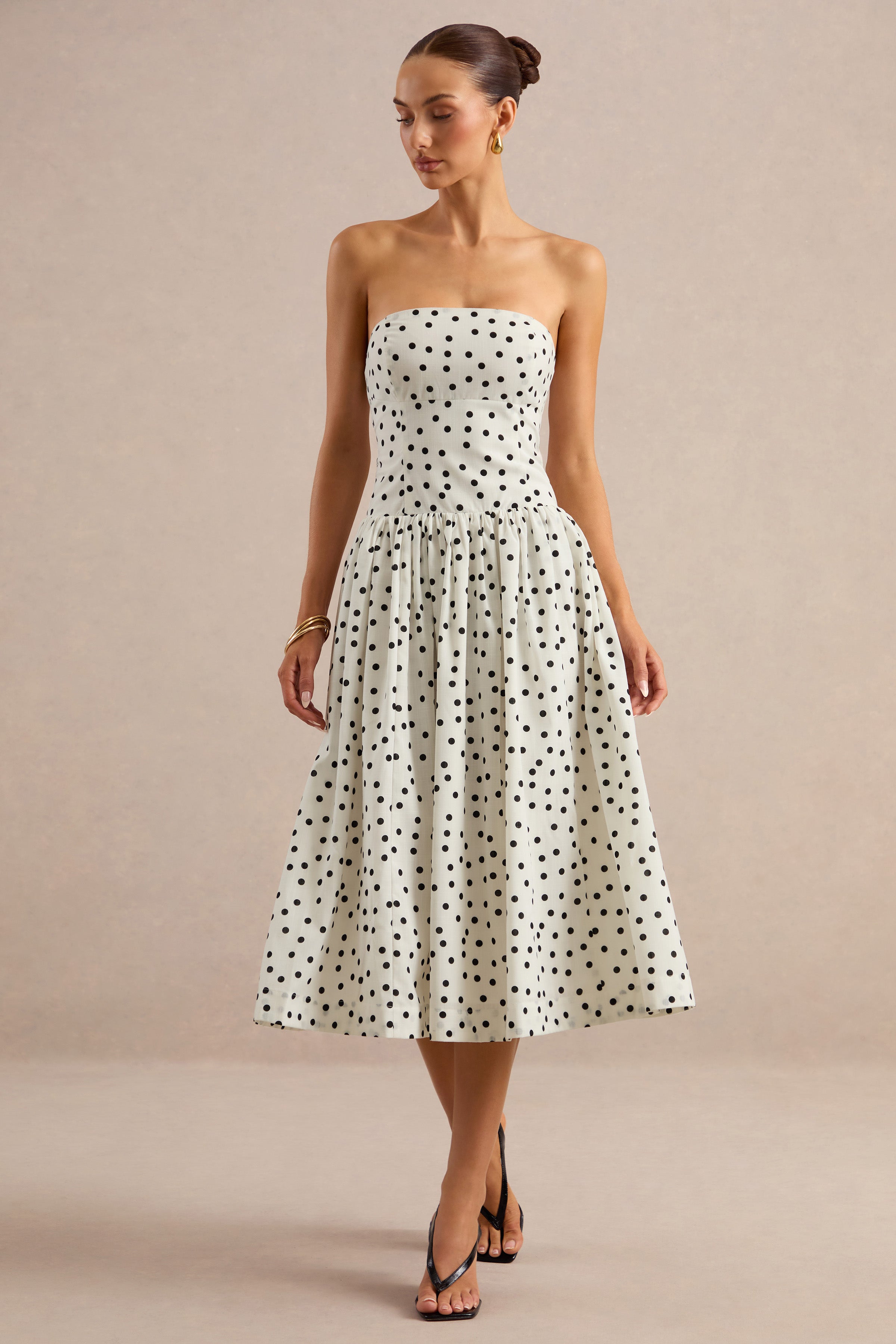 Triumph | Polka Dot Bandeau Midi Dress – Club L London - USA