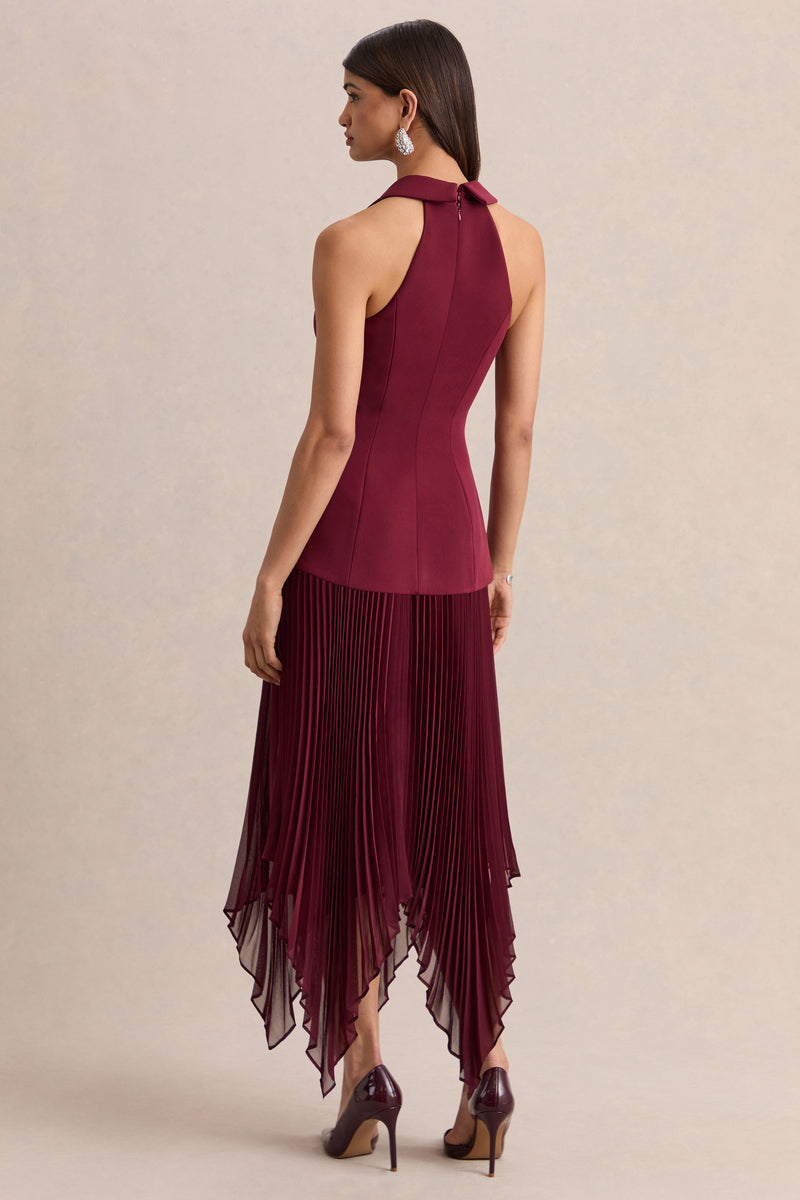 lace maxi dress maroon BURGUNDY SMOCKED LACE MAXI DRESS | CULT MIA