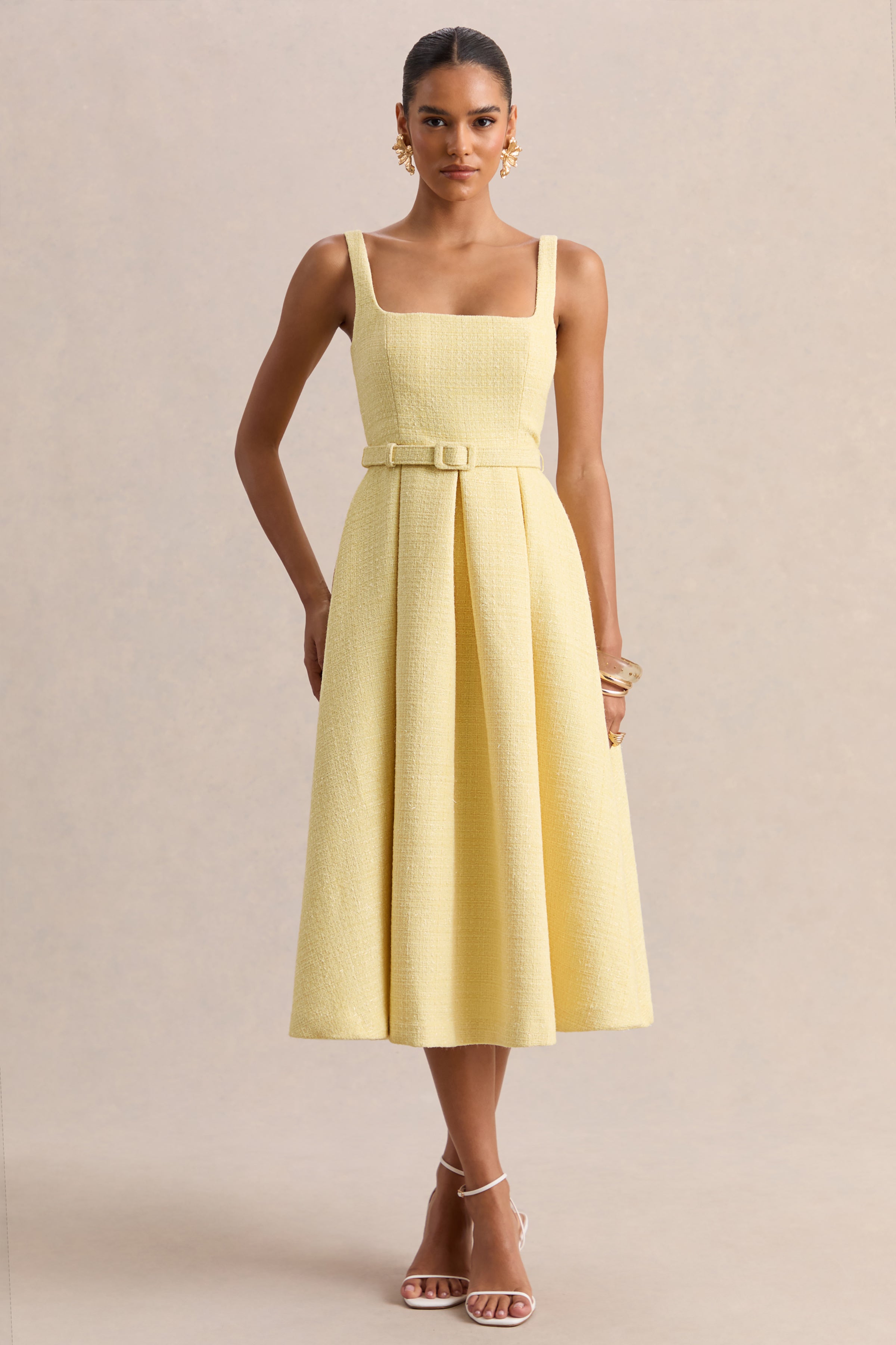 a line midi dress in limoncello heynasreen on LTK