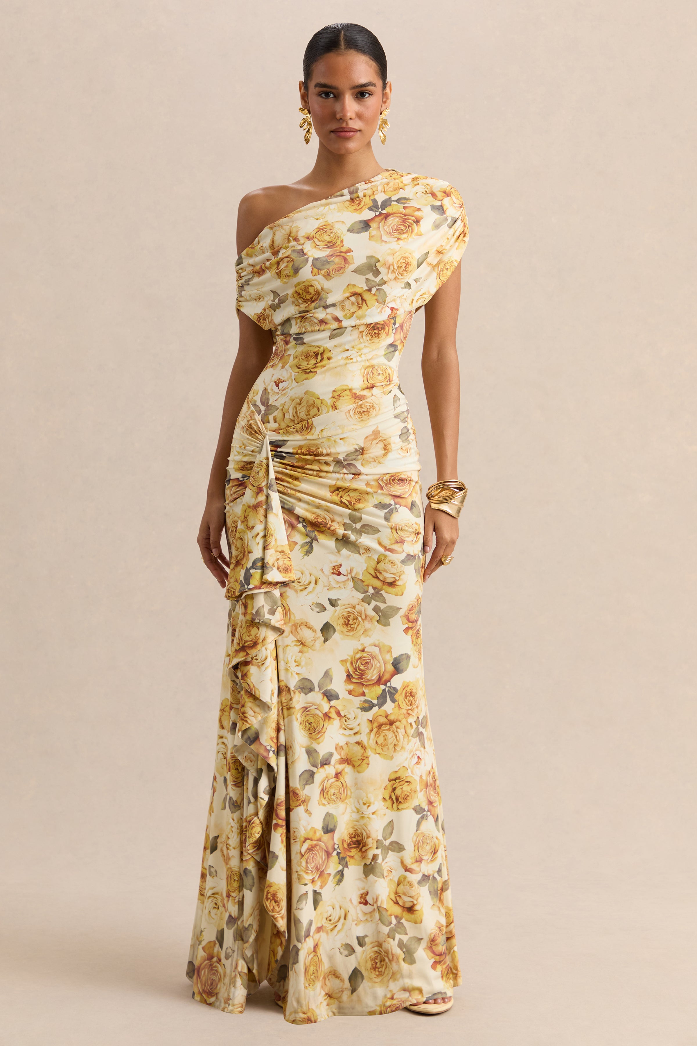 rose print maxi dress Siora Imported. US size:0 ll25 Black Irresistible Satin Maxi
