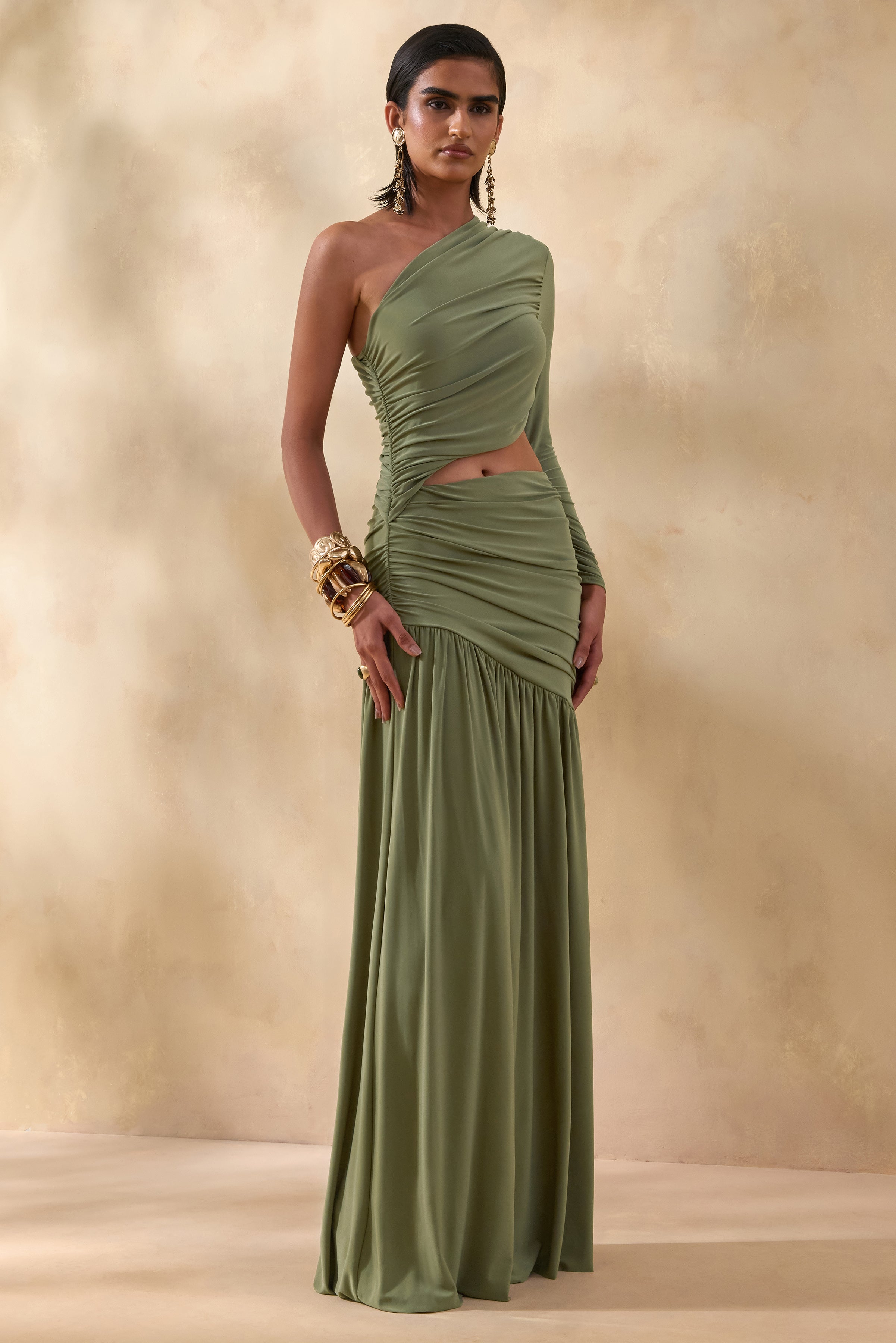 olive green cut out dress Kinsley Aderyn Satin Corset Maxi satin evening dress Sleeveless 92% Viscose 8% Spandex Color:Black Patent Leather