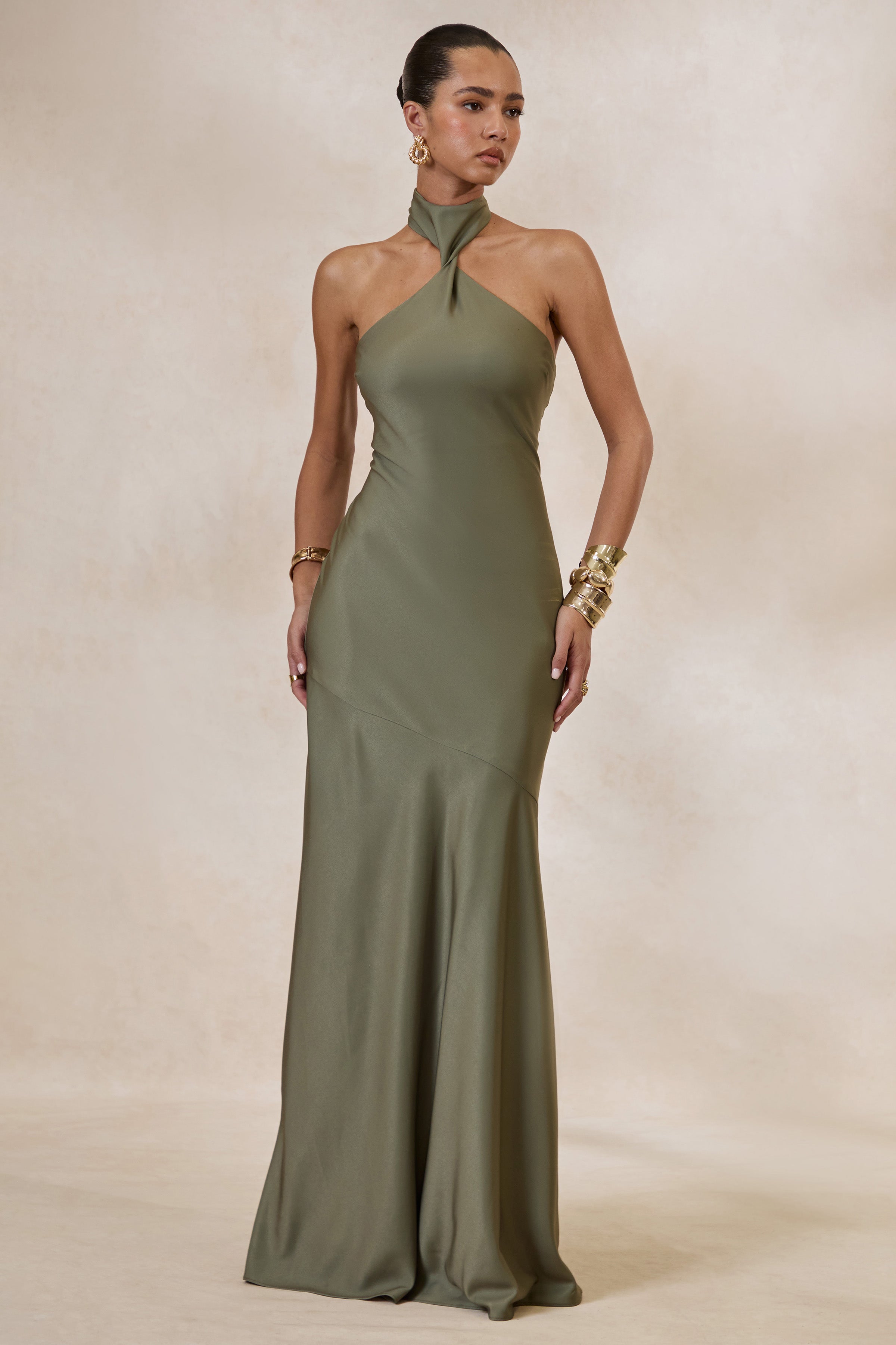 halter scarf maxi dress Rush Dress | Keena Scarf Maxi Dress