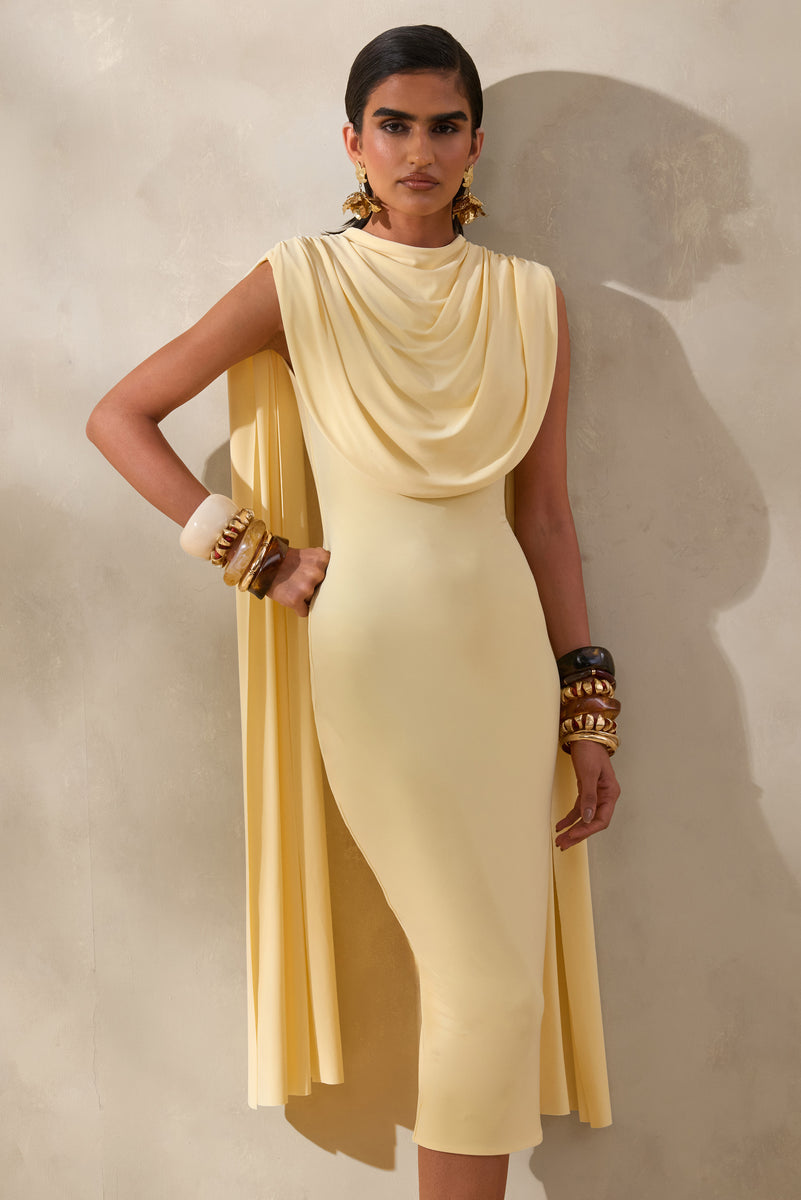 draped gold dress Sexy Elegant One Shoulder Draped Gold Sequin Bodycon Dress Gold / S
