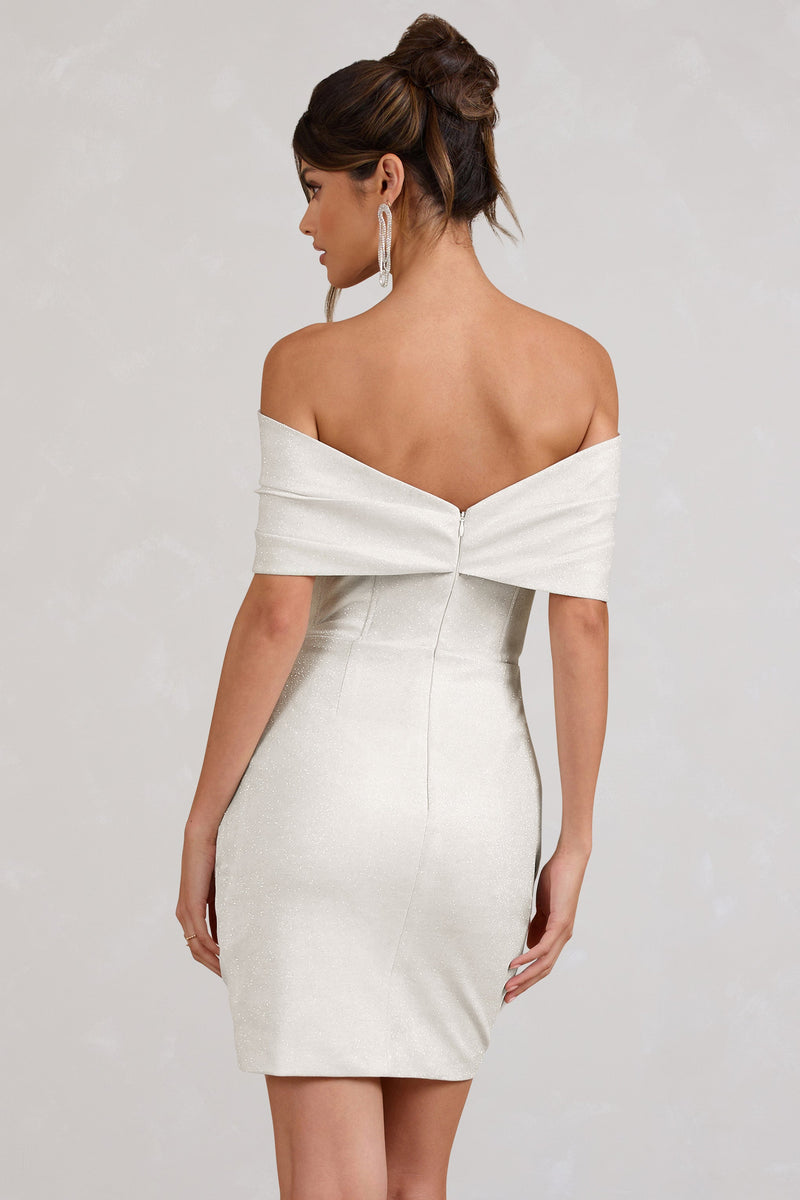 White bardot outlet bodycon dress