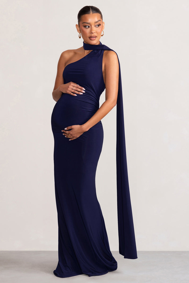 Blue Maternity Bridesmaid Dress