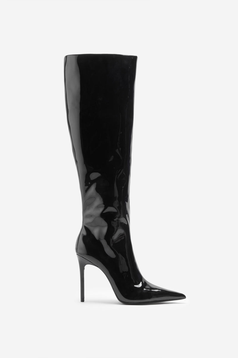 INC Womens Black Comfort Ibrina Pointed Toe Flare Heeled Boots 8 M