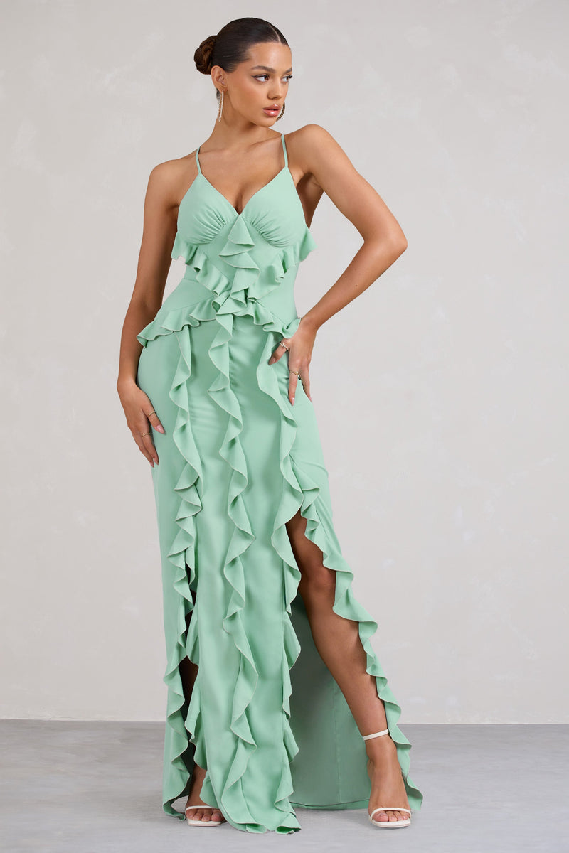 Mint Green Chiffon Dress