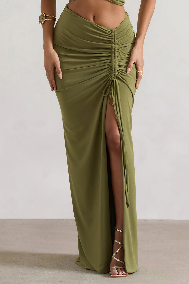 My squad olive green maxi skirt clearance