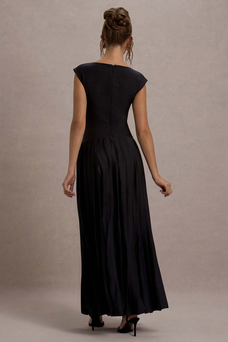 Navi ribbon long dress AM1389 ブラック AM1389 Navi ribbon long dress black ブラック