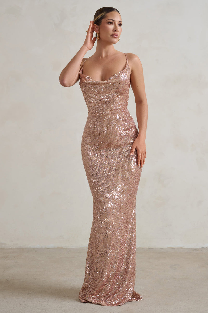 Milky way sequin maxi dress hotsell