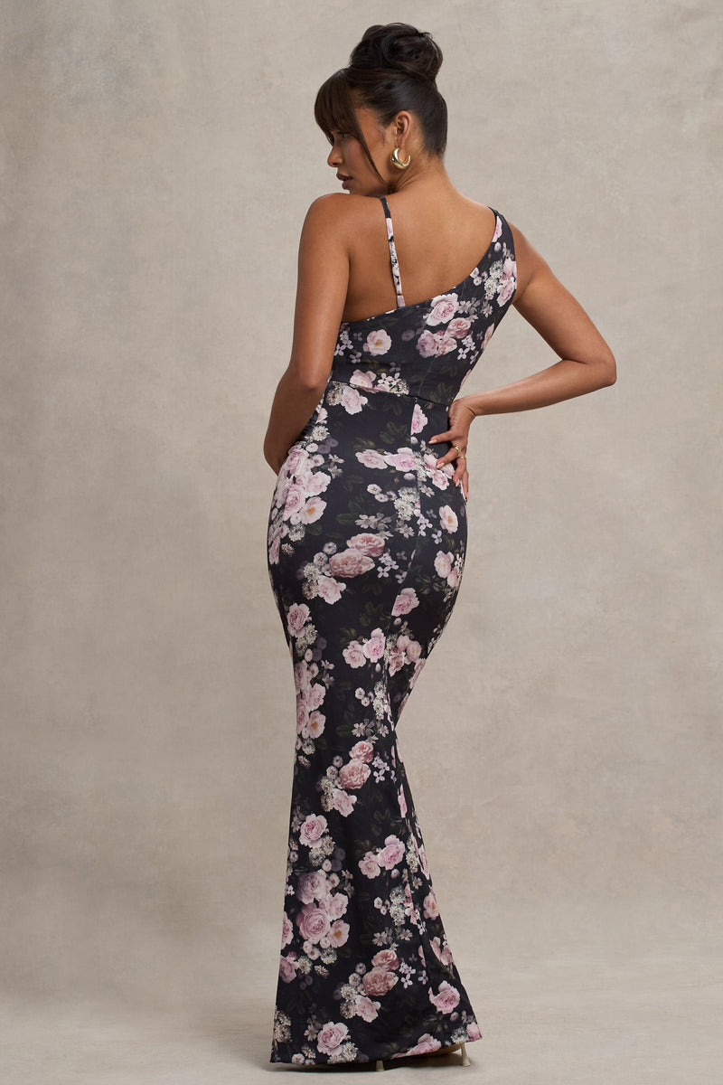 Phantasy Black Floral Maternity Cowl Neck Maxi Dress – Club L London - USA