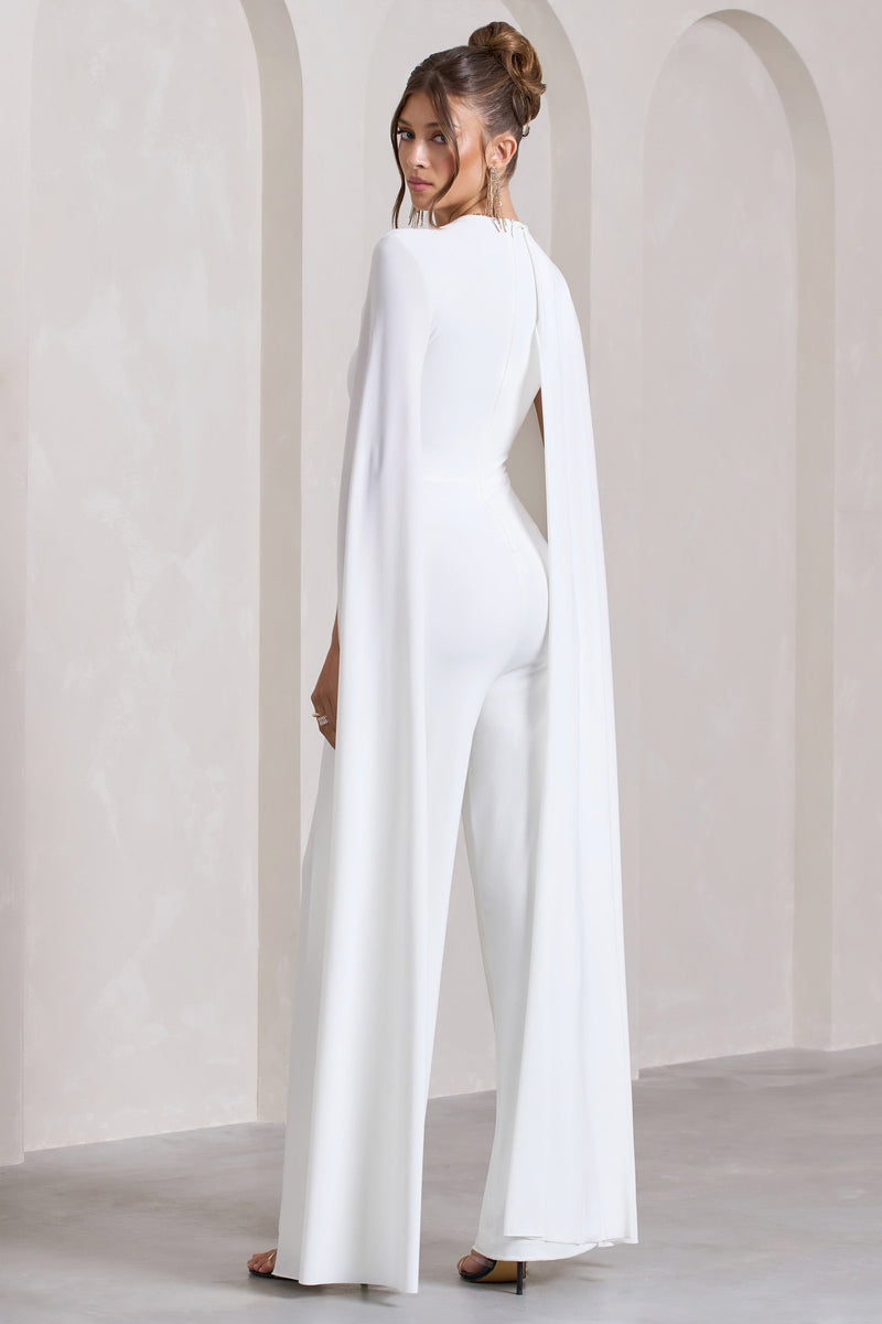 Enticing Luxe - White One Leg Jumpsuit – Stilettos Fashion Boutique