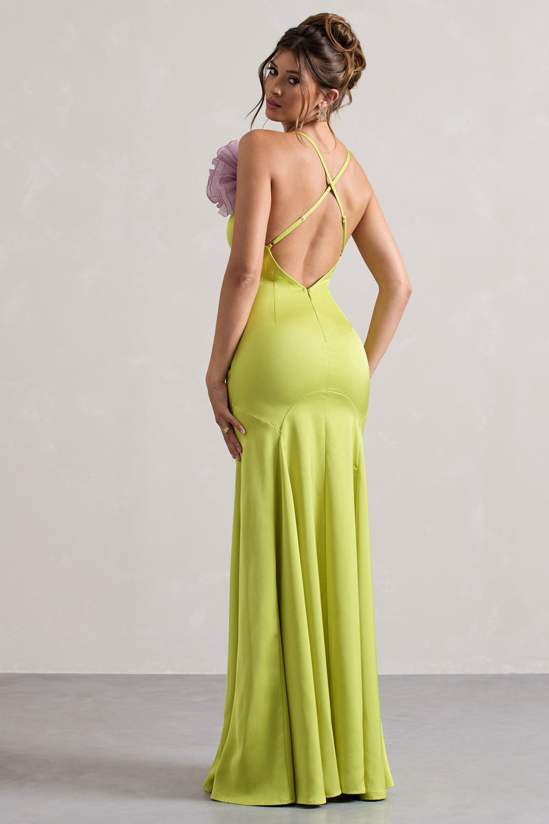 Slime green dress top