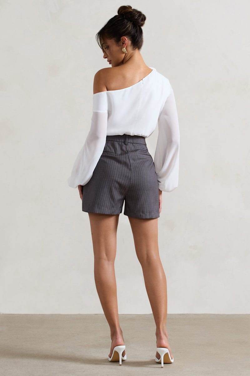 【お試し価格！】 Rue Grey USA - London L Club – Shorts Tailored Pinstripe パンツ