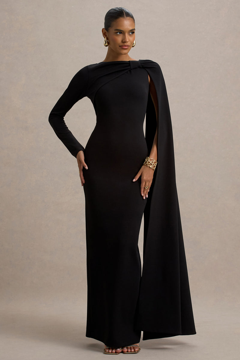 Chique Black High Neck Maxi (L)