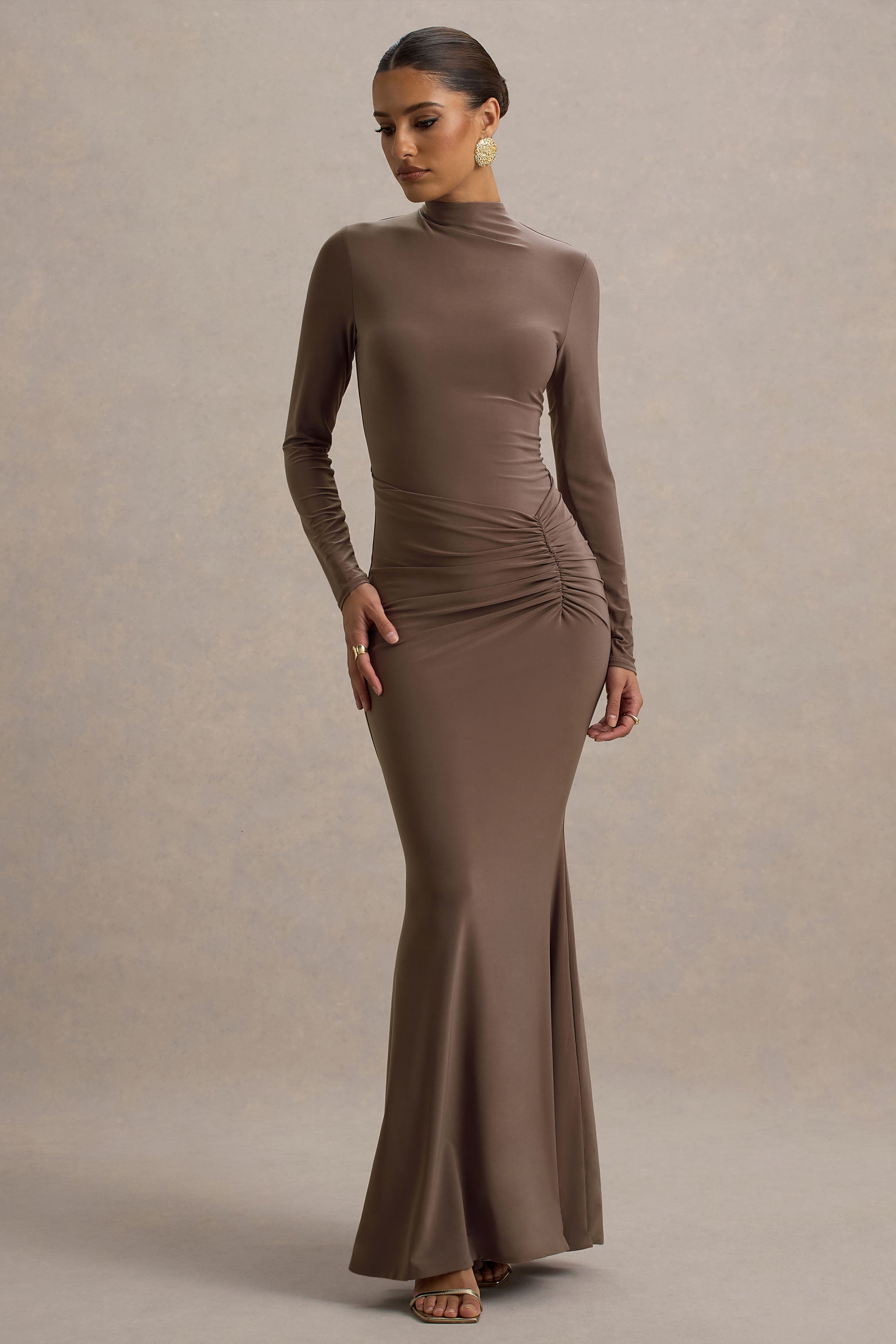 buy long sleeve dress Classic Long Sleeve Dress, Bias-Cut Satin Stolen Stores