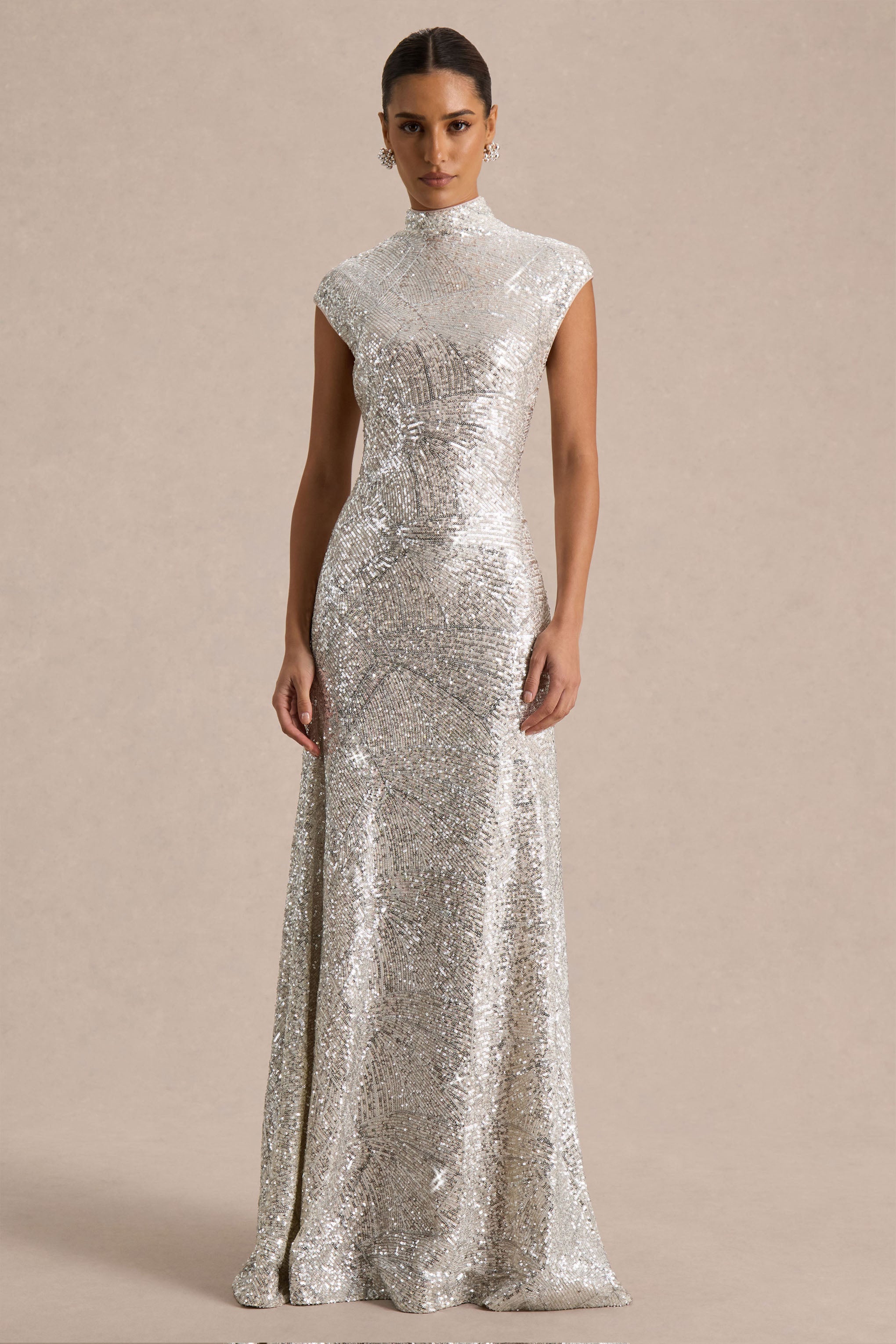 club l sequin dress Invite Gold Sequin Square-Neck Mini Dress  Club L London