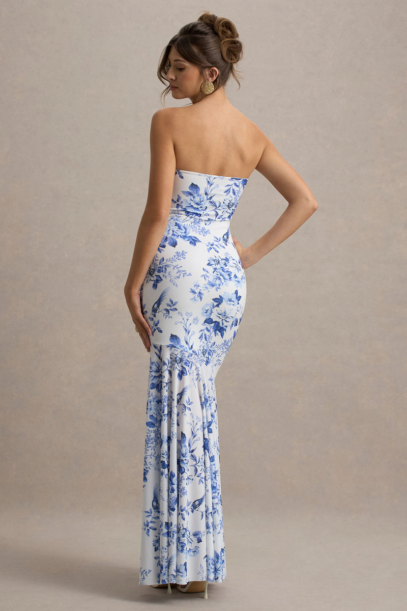 ワンピース Paddington Long Dress pale blue Elanor Maxi Dress - Pale Blue Print - Petal & Pup USA
