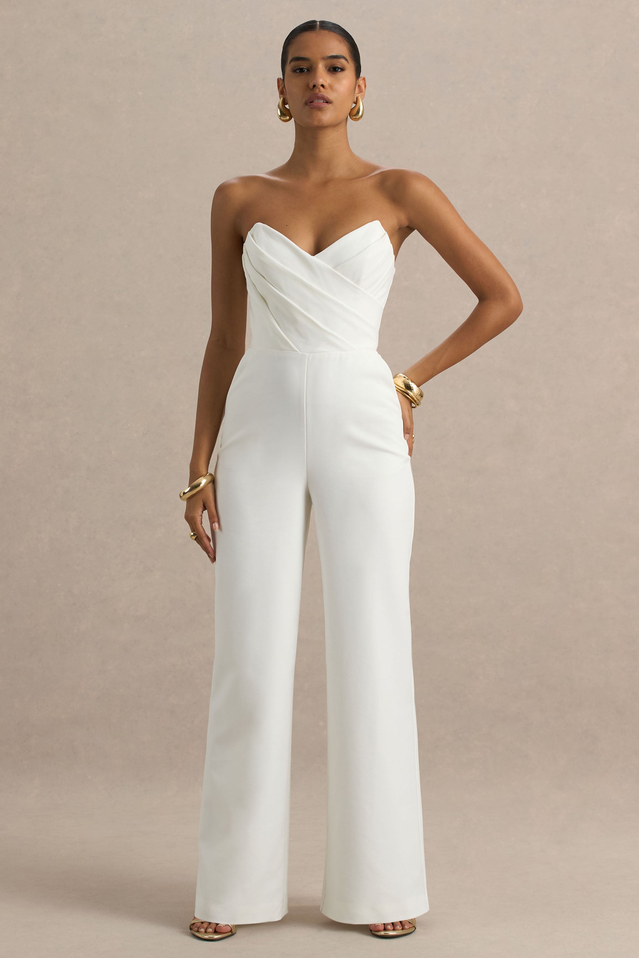 Dainty | White Sweetheart Jumpsuit – Club L London - USA