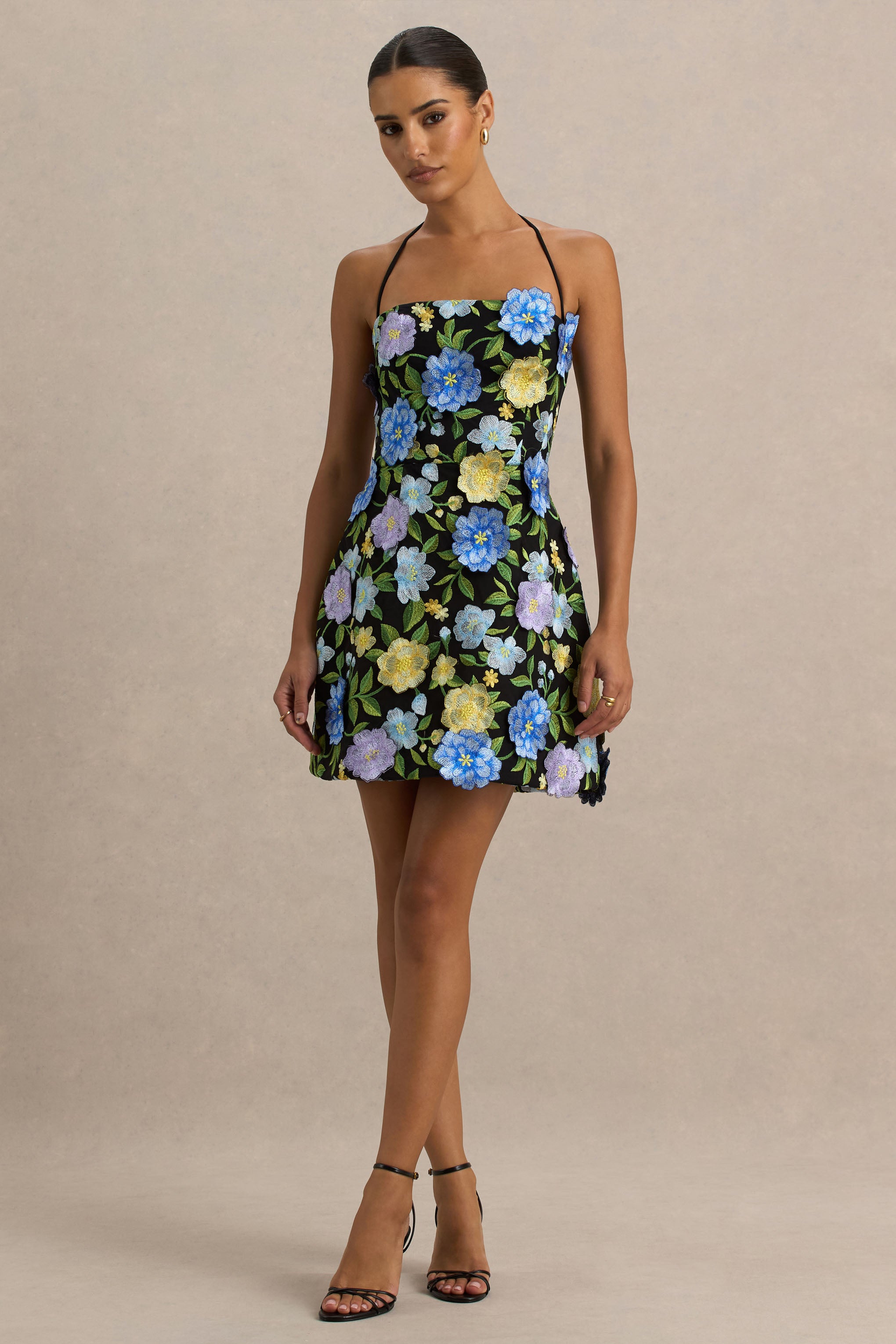 water toned floral alexandre cut out mini dress Sir The Label - Alexandre Cut Out Mini Dress in Marguerite Print - Size 2 / AU 10