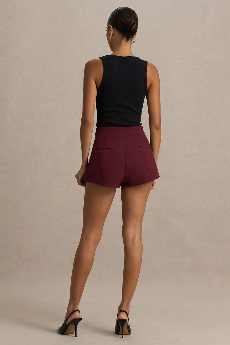 maroon dress shorts Lina