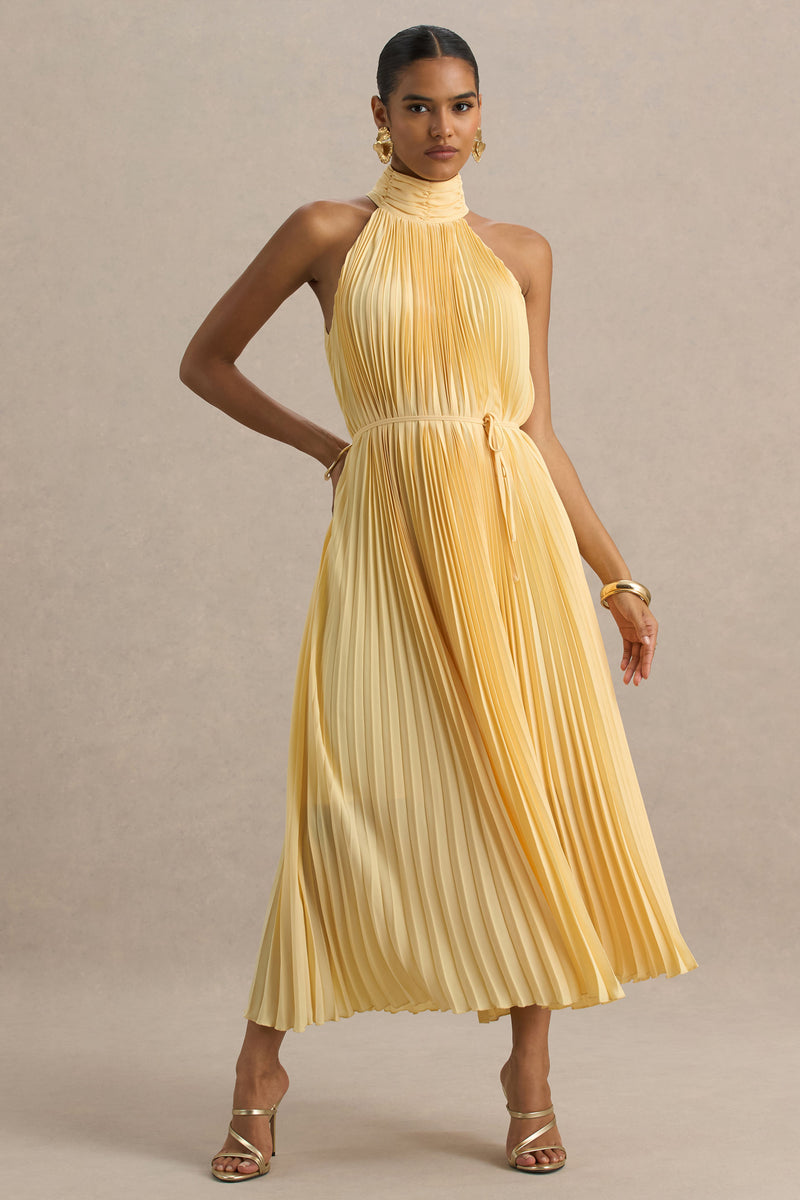 clastellar クラステラー　PLEATED LONG DRESS Pleated long dress – ClaSTEllaR