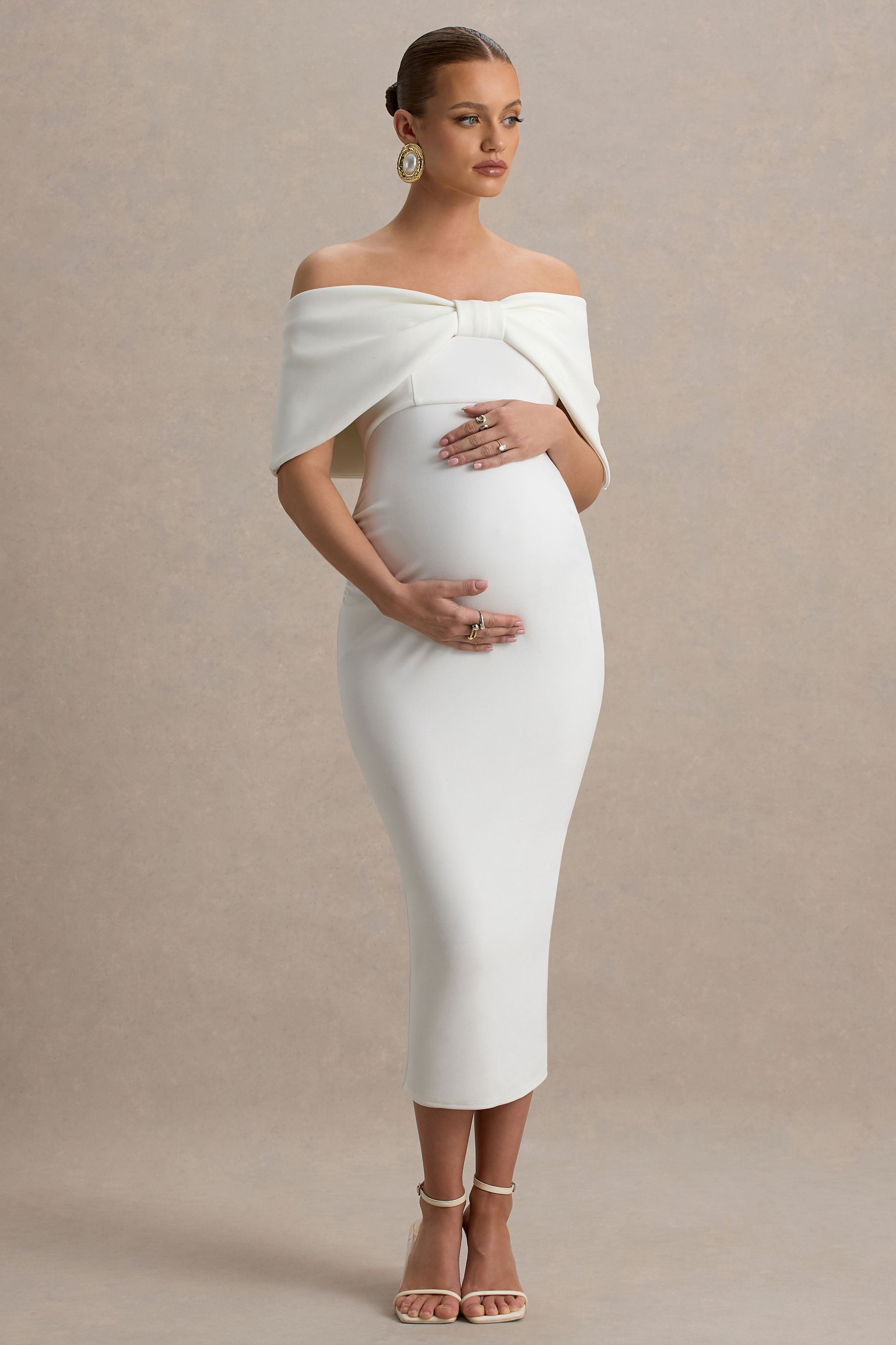 club london white maternity dress Amaryllis