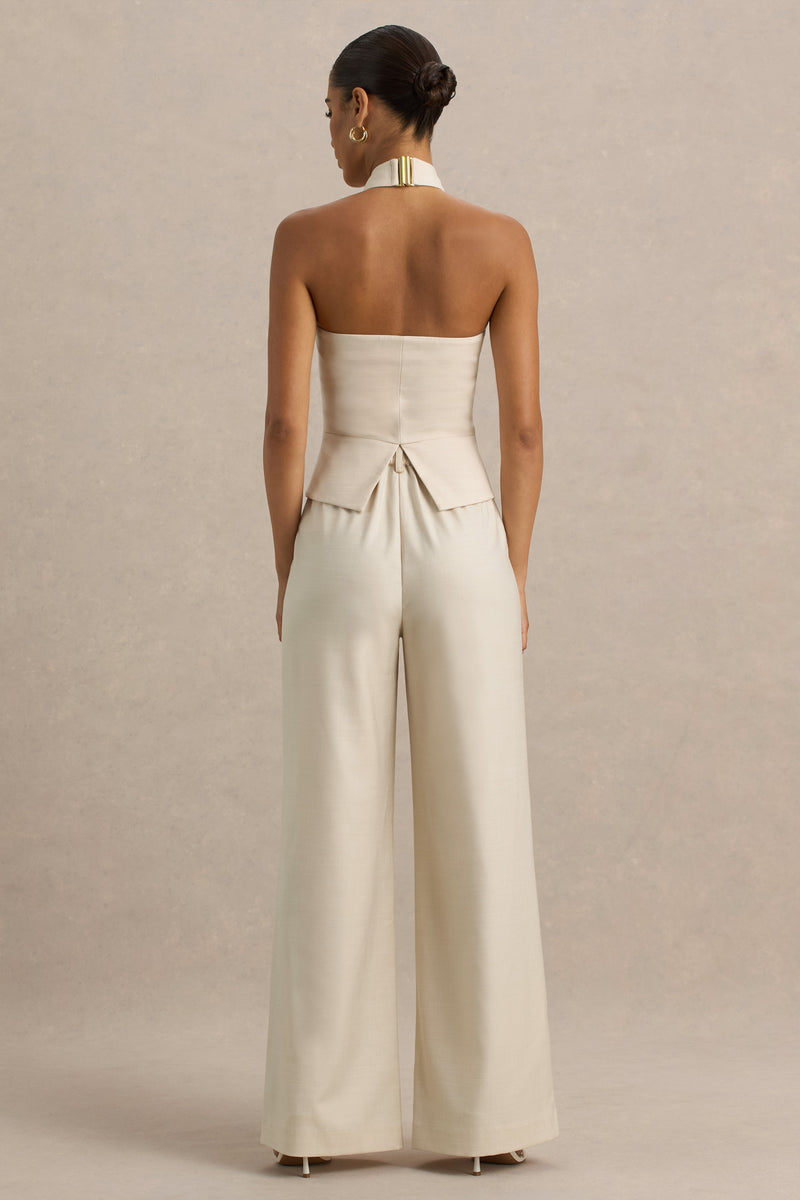 Bellarose Nude Wide-Leg Trousers – Club L London - USA