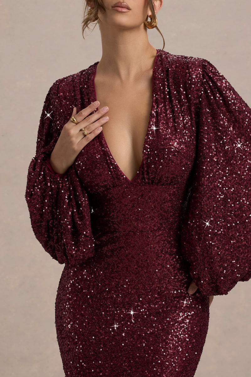 slim fit dress slacks Short Sequin Bell Long Sleeve Mini Dress – The Dress Outlet