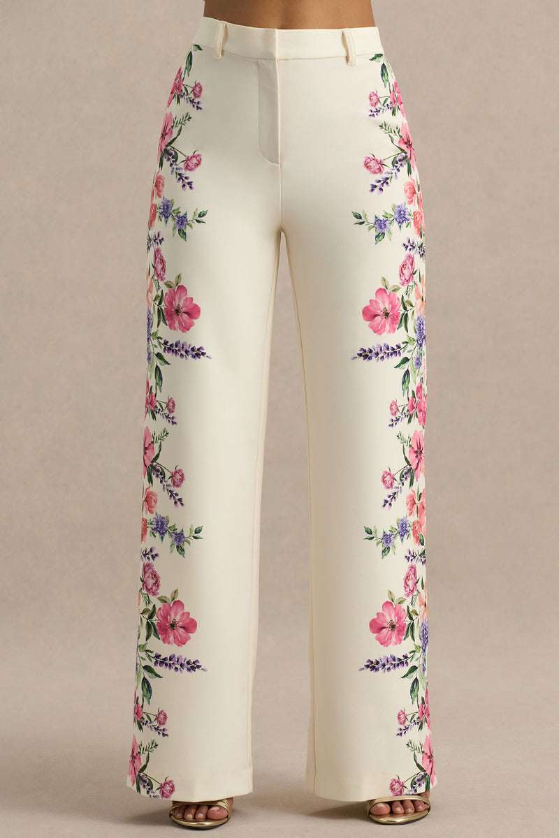 Lana™ - Floral Print Wide Leg Trousers