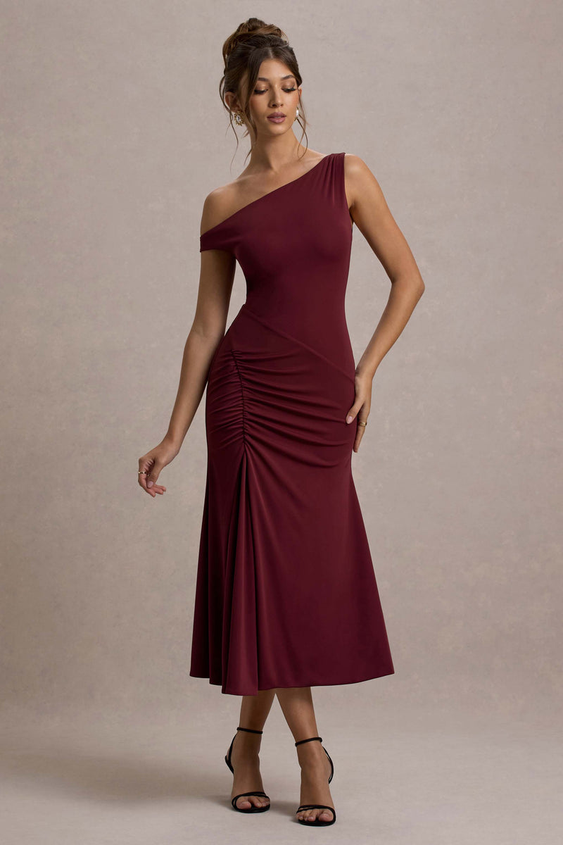 Kerensa Port OneShoulder Midi Dress Club L London USA