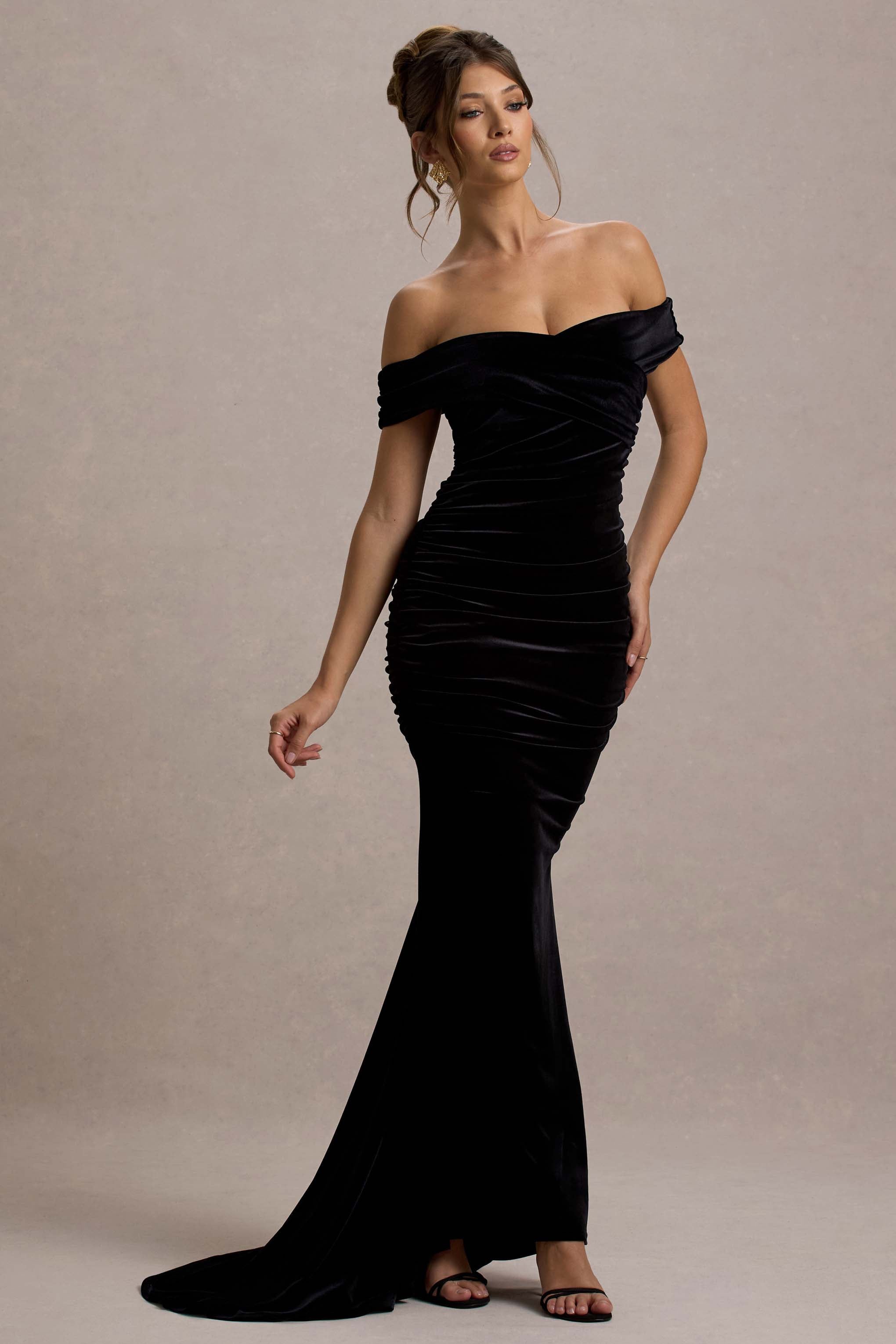 song of love black off-the-shoulder maxi dress Lulus Song Of Love Black Off-the-shoulder Maxi Dress