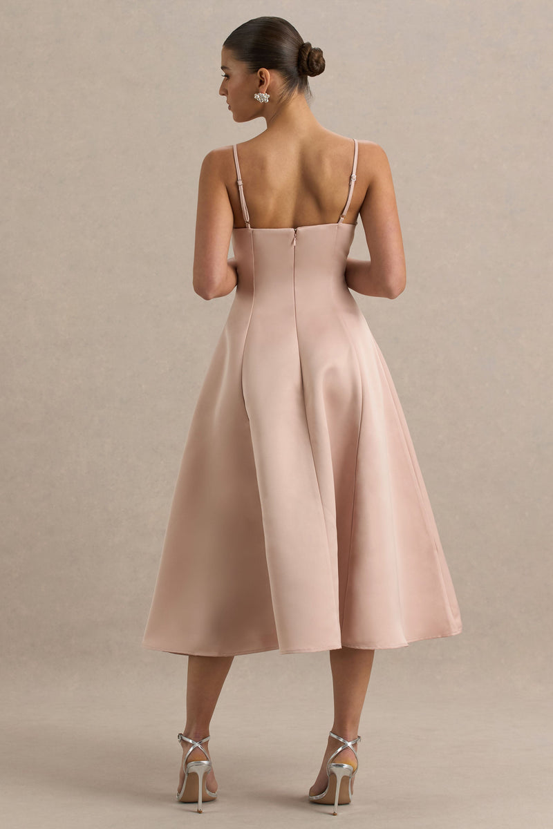 Muse Satin Midi - Rose Pink main image 0