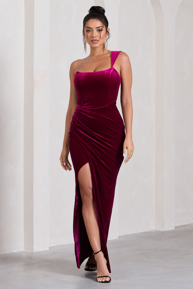 Joanna hope berry velvet maxi dress discount