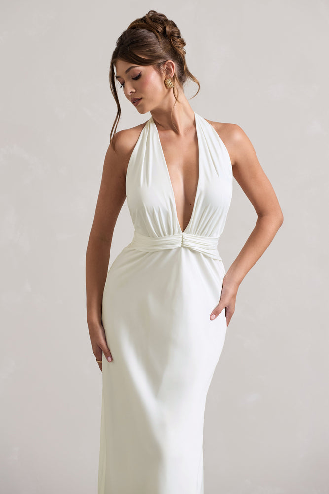 パーティードレス Kristyn Plunging V-Neck T-Back Dress 10242-midn-front!cropl!bgcd!