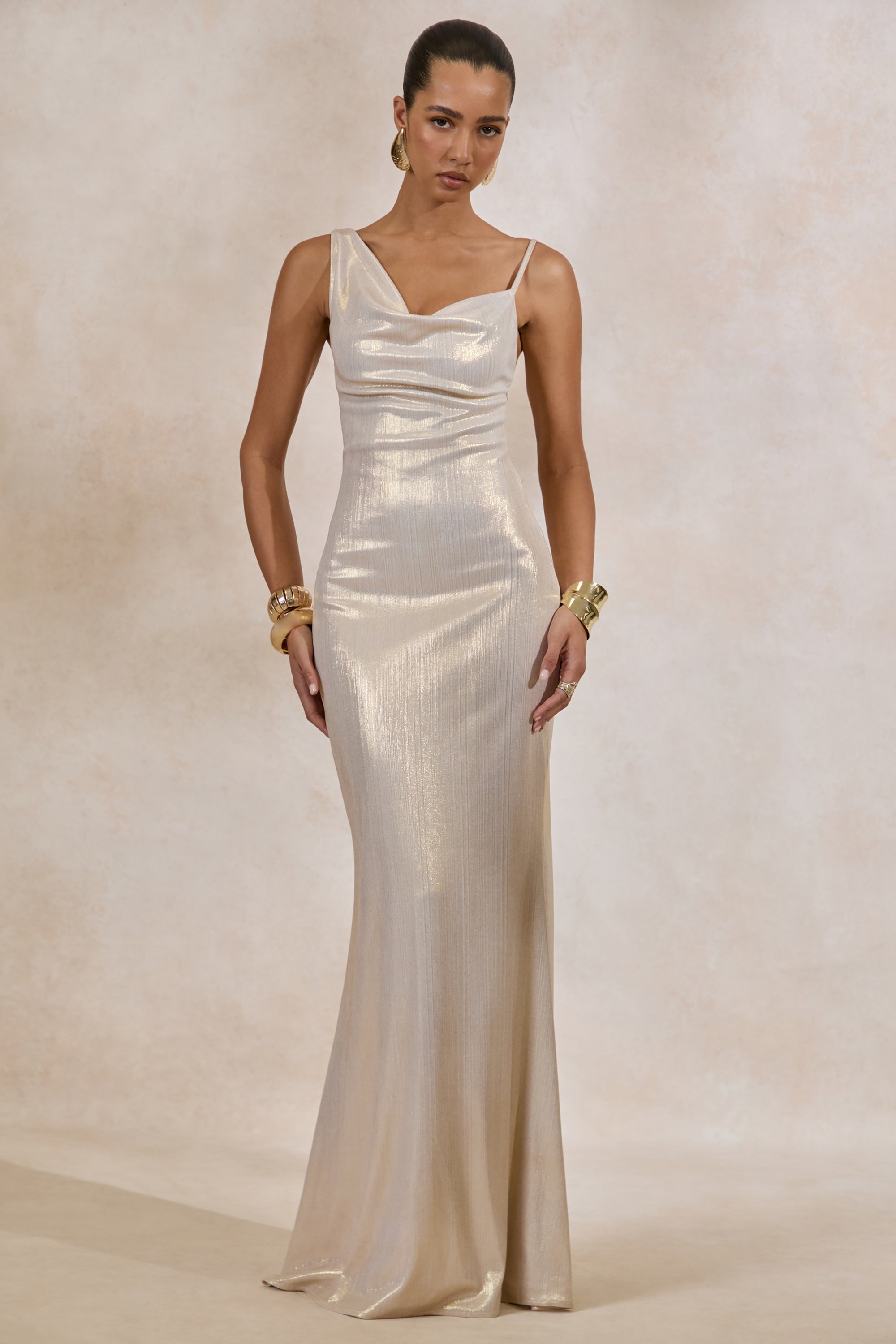 bias cut formal dress Amsale bias-cut cowl-neck Dress | Green