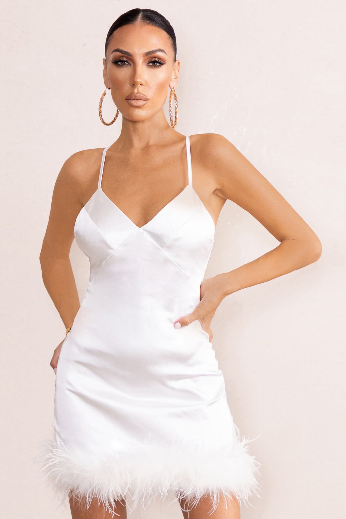 Constance Satin Mini Dress • Shop American Threads Women's Trendy Online  Boutique – americanthreads