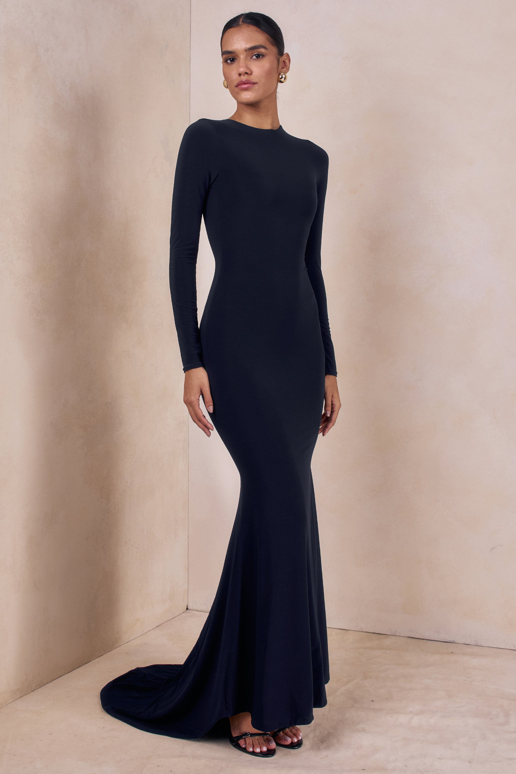 navy blue one shoulder long sleeve dress Jovani 06998 Light Blue One Shoulder Long Sleeve Evening Gown