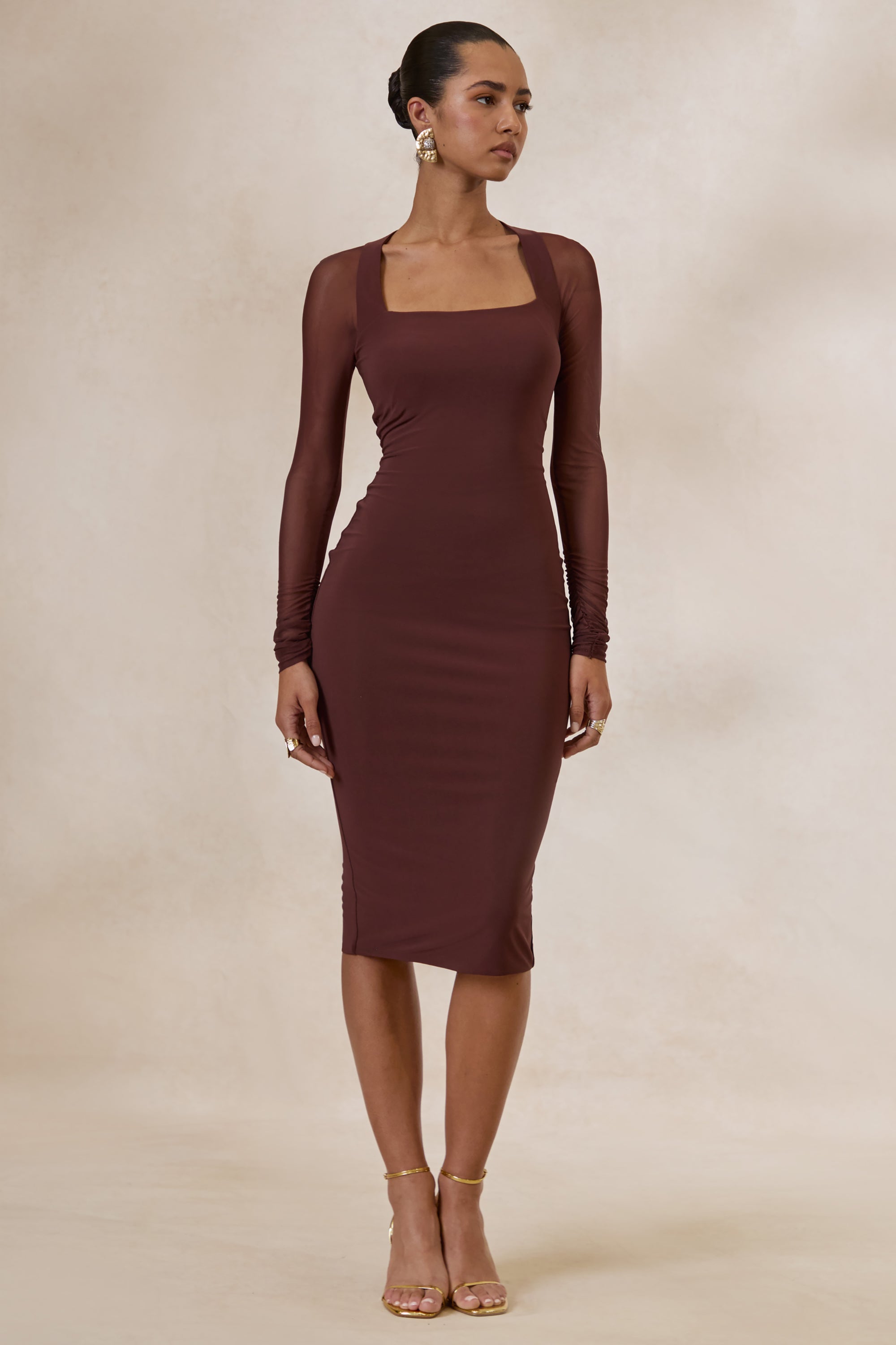 midi off the shoulder bodycon dress Corrine Elegant Off the Shoulder Bodycon Dress Black