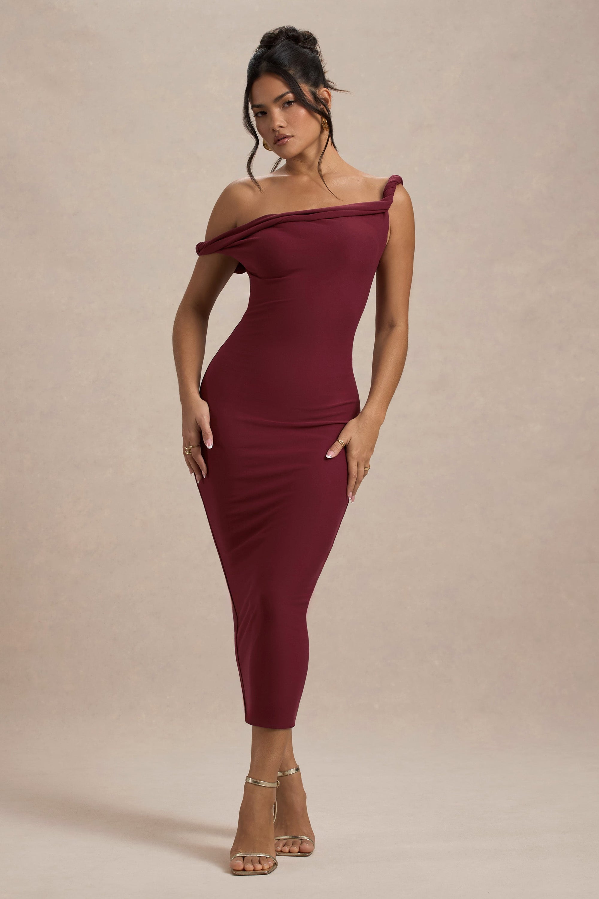 berry red midi dress Berry Red Midi Dress - Tie-Strap Midi Dress - A-Line Midi Dress