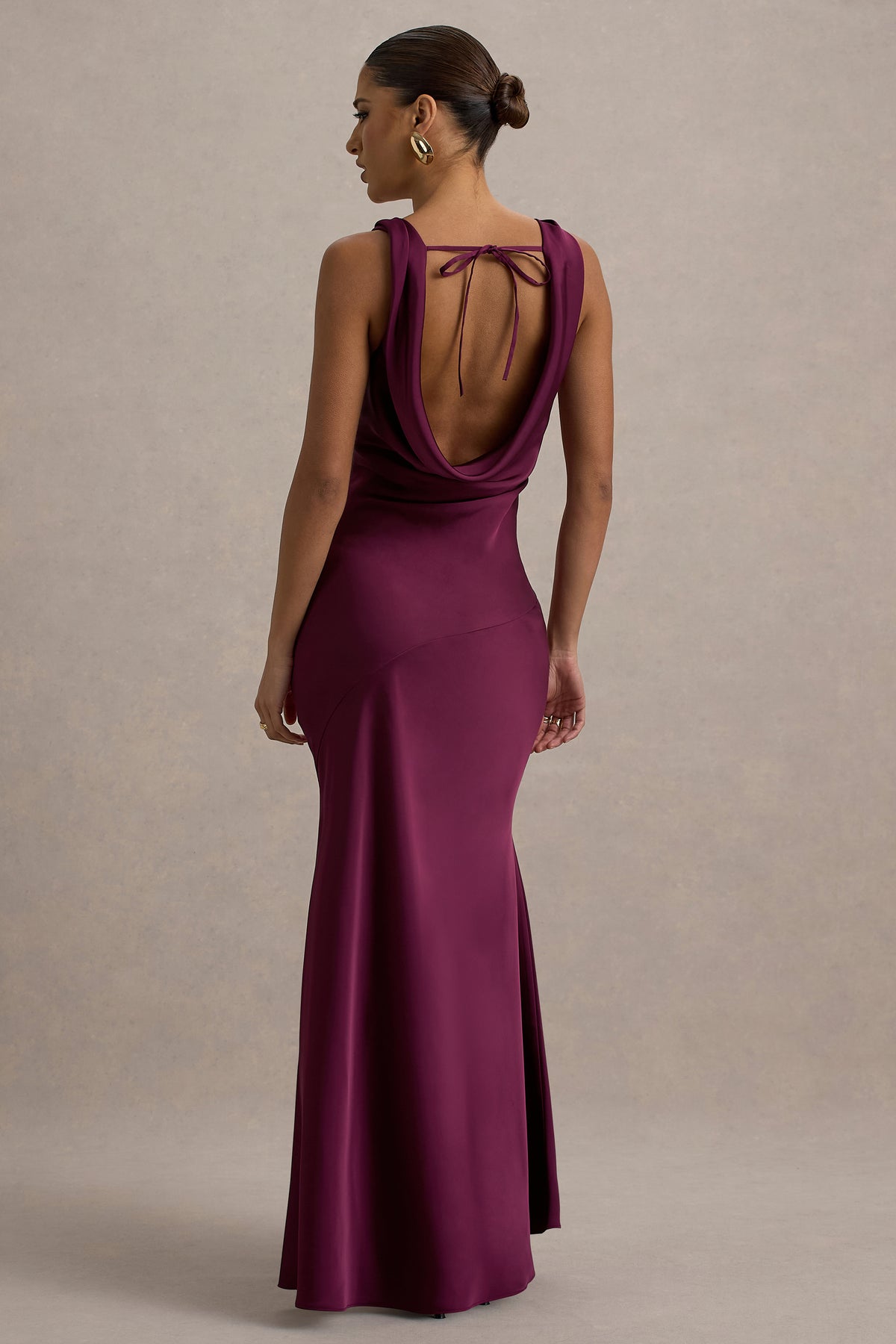 HR_CL134849066 - Alesso  - Burgundy Satin Cowl-Neck Maxi Dress 11.jpg