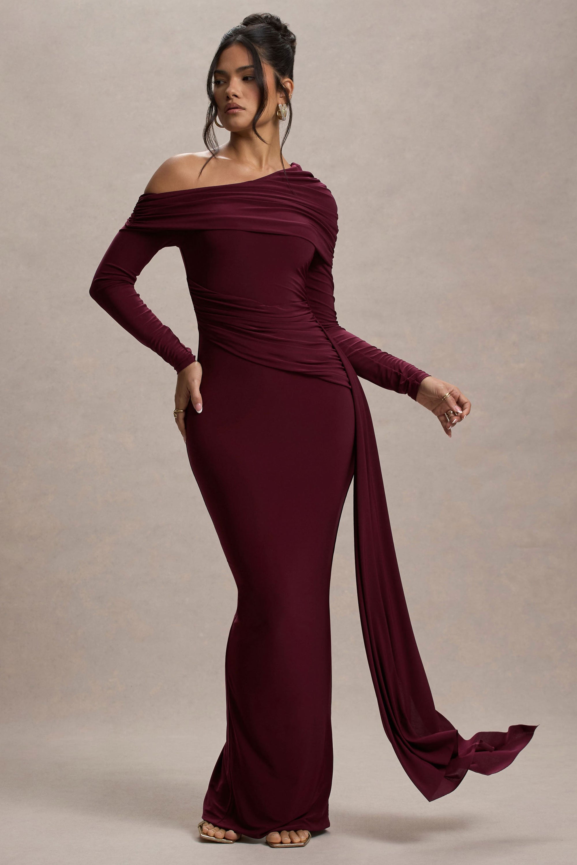 amazon long burgundy dress Amazon.com: Burgundy Maxi Dress