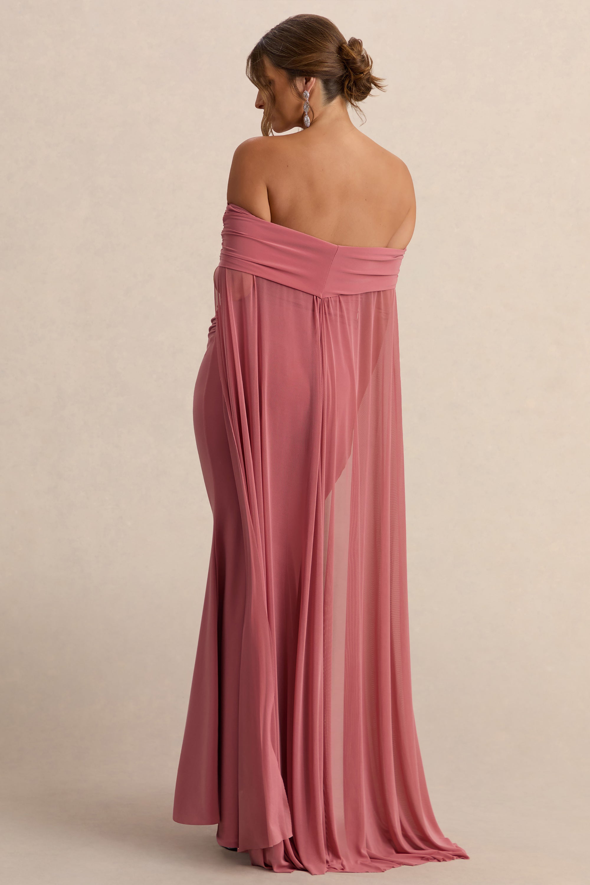 chiffon maternity maxi dress Duntery Bridesmaid Dress Illusion Neck Empire Chiffon Maternity Long Dress, Orange