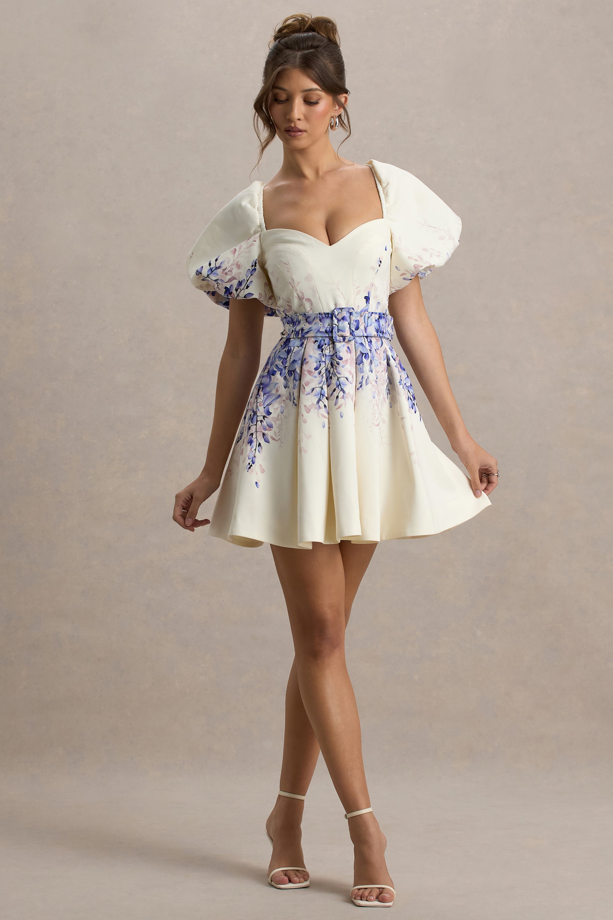 belted mini dress Amanda Belted Mini Dress in Navy