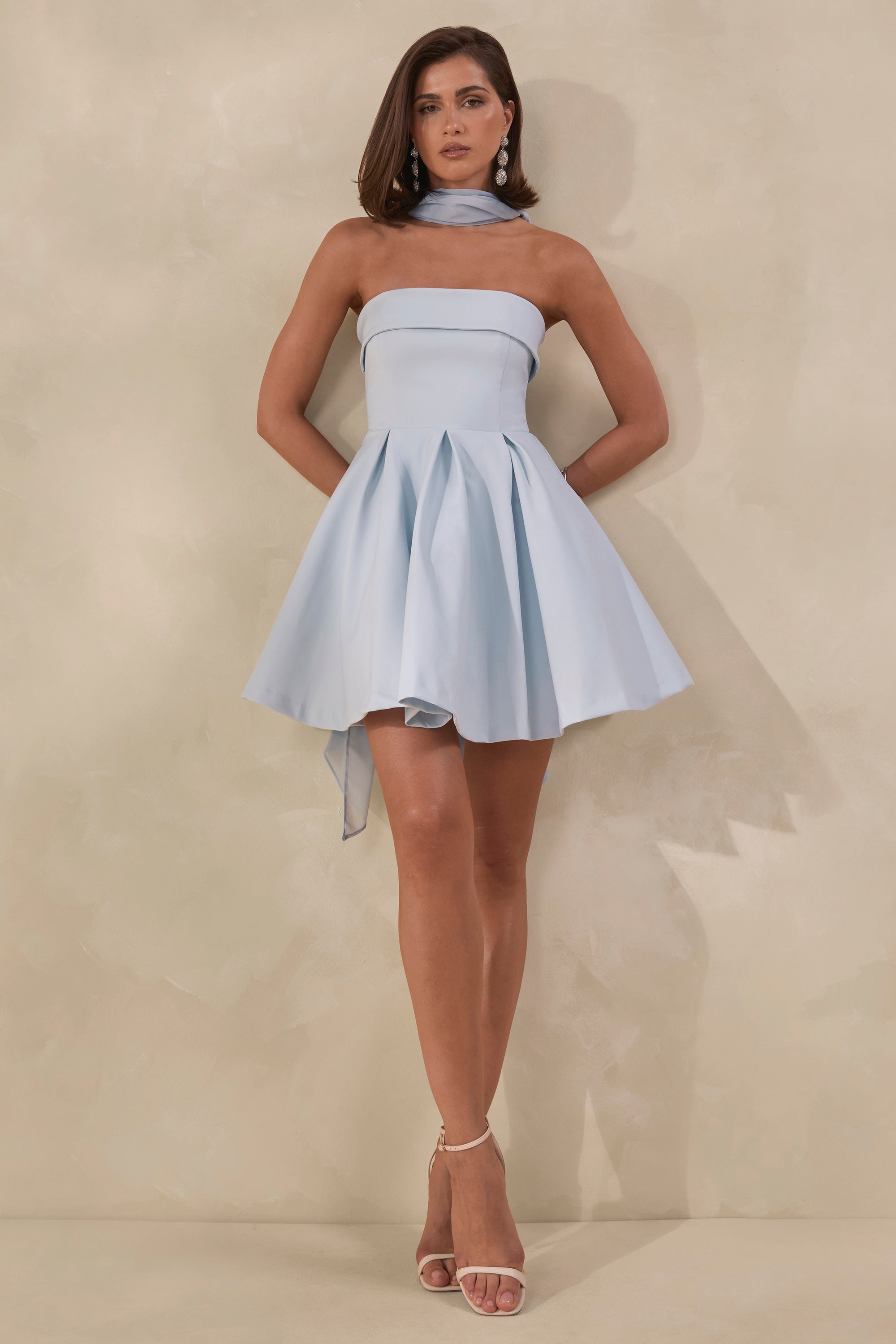 blue strapless skater dress Cute Strapless Dress - Blue Dress - Skater Dress - $30.00