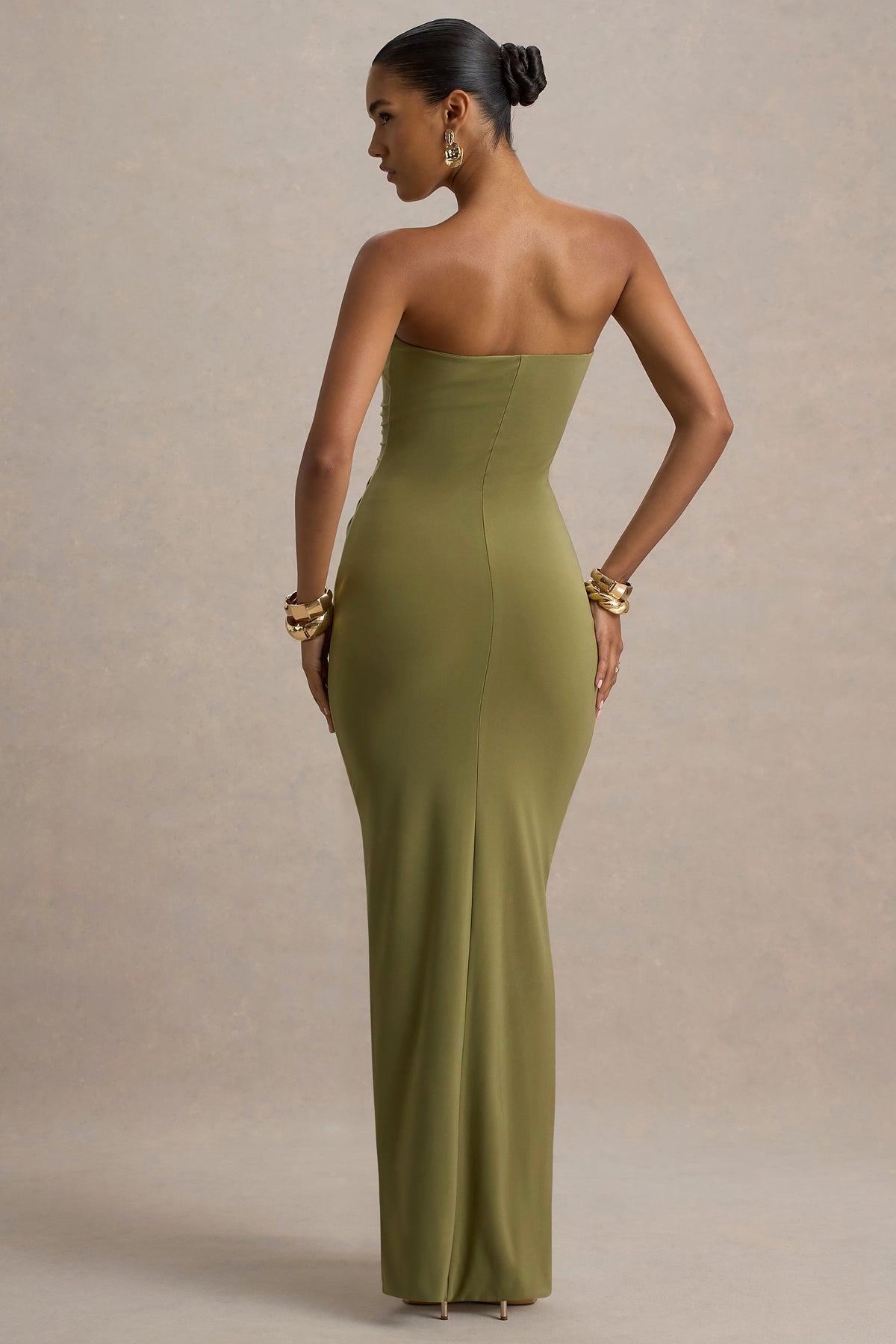 Ali | Olive Sweetheart Ruched Wrap Maxi Dress Ali | Olive Sweetheart Ruched Wrap Maxi Dress