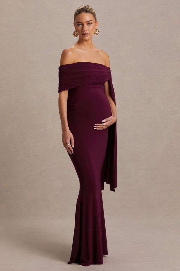 knee length prom dresses Smocked Empire Waist Maternity Dress with Ruffle Hem – HELLO MIZ