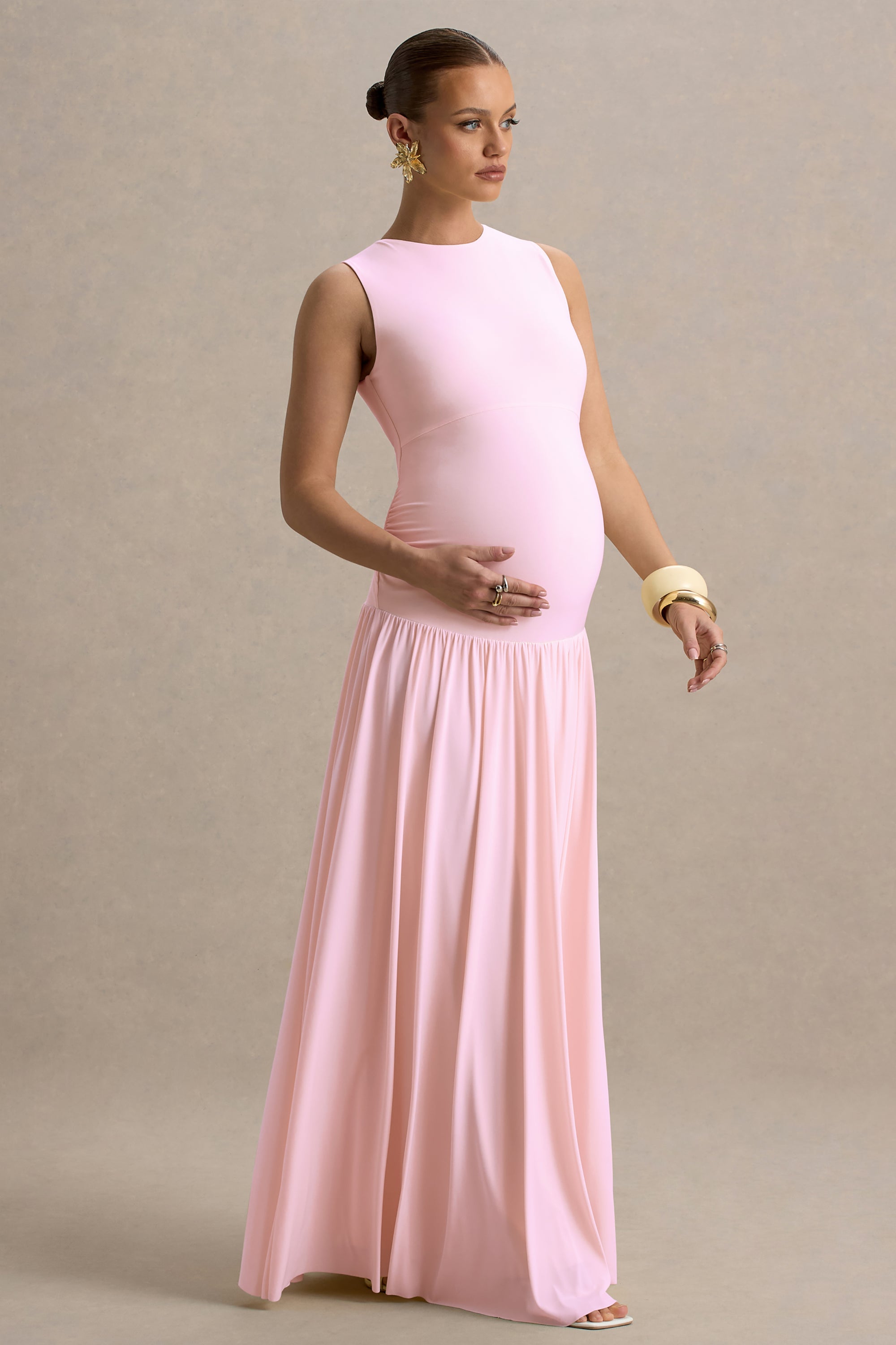 dusty pink pleated dress Pleated shirtdress dusty pink TOTEME
