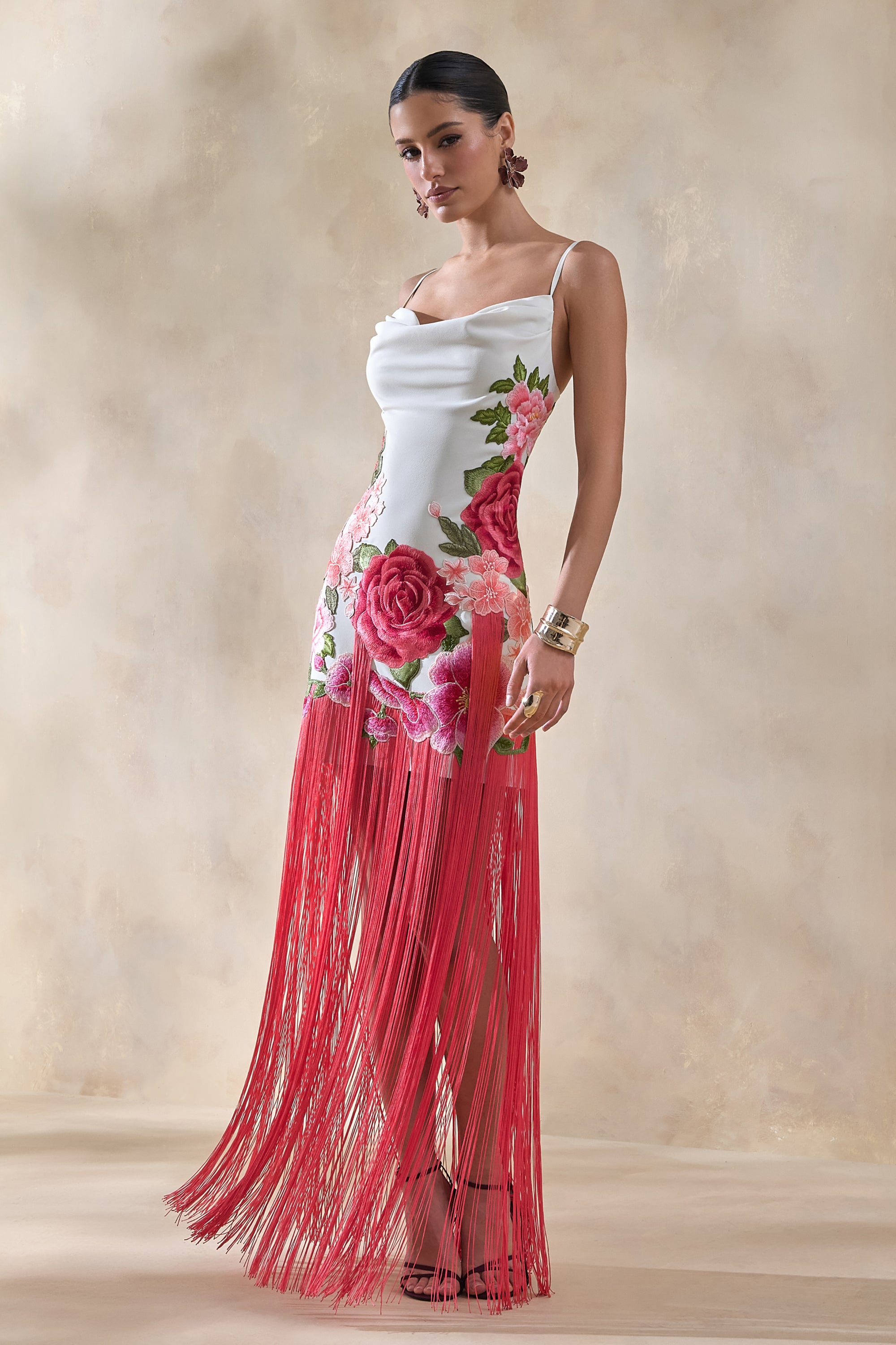 pink cowl neck maxi dress CLUB L LONDON Pink Satin Strappy Slip Maxi Dress Cowl Neck Formal Party Women